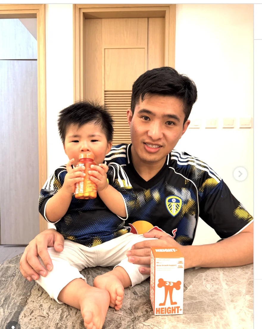 Leung Ching Ho sharing BOOSTER+ HEIGHT+ on Instagram